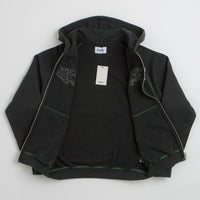 Butter Goods Drummer Zip-Thru Hoodie in Washed Black thumbnail