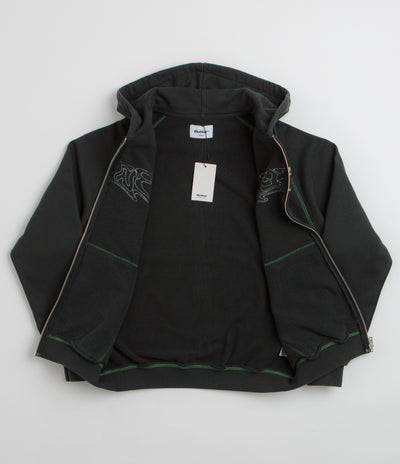 Butter Goods Drummer Zip-Thru Hoodie in Washed Black