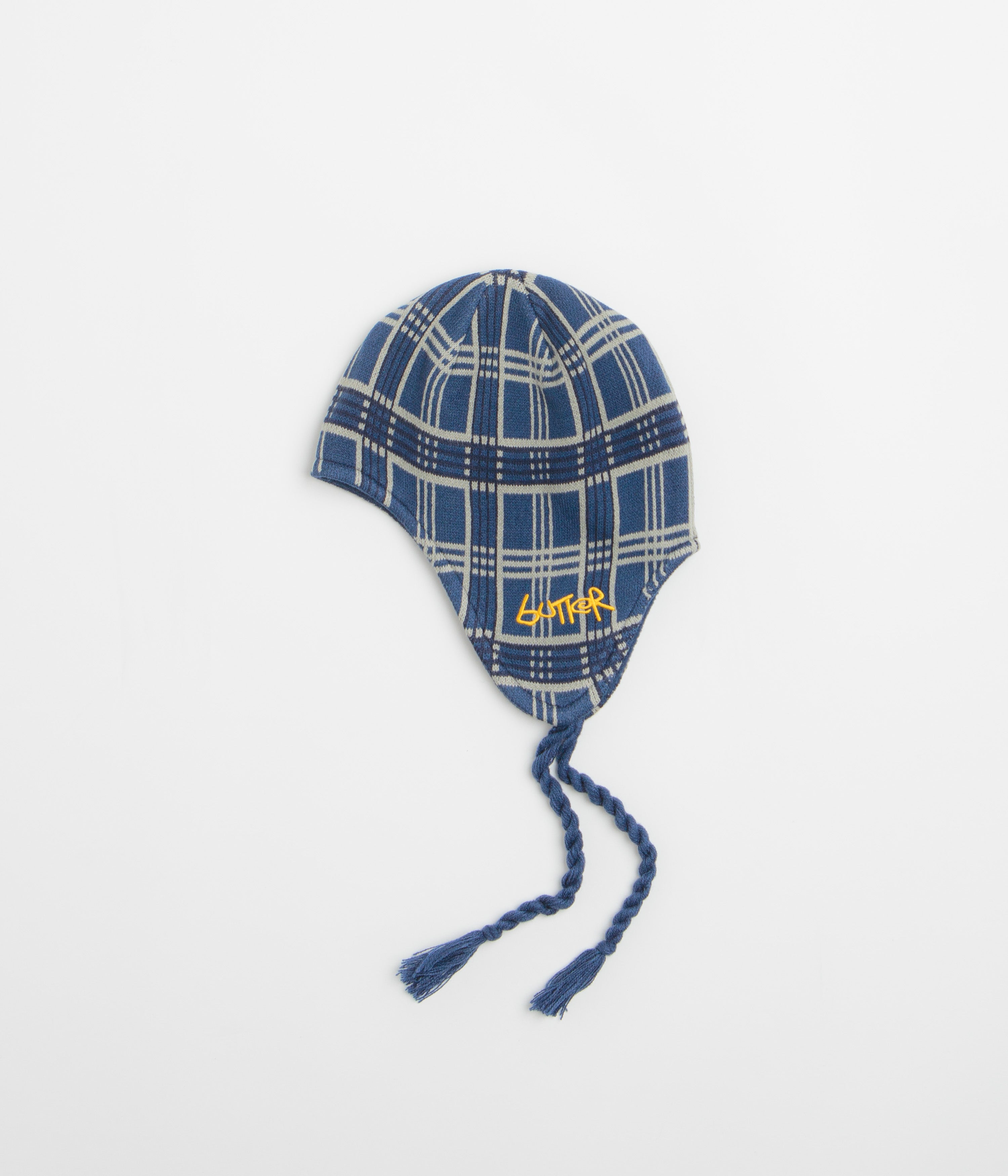Butter Goods Earflap Beanie - Blue Plaid