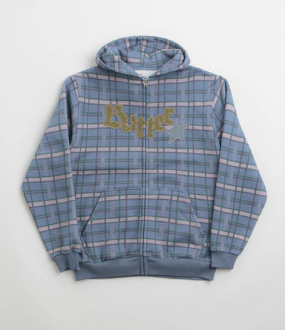 Butter Goods Edge Applique Zip-Thru Hoodie - Plaid