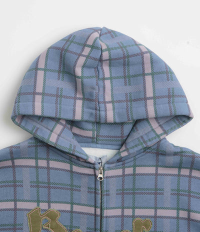 Butter Goods Edge Applique Zip-Thru Hoodie - Plaid