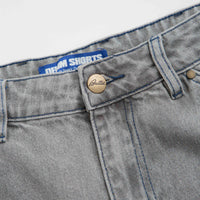 Butter Goods Encounter Denim Shorts - Washed Soft Grey thumbnail
