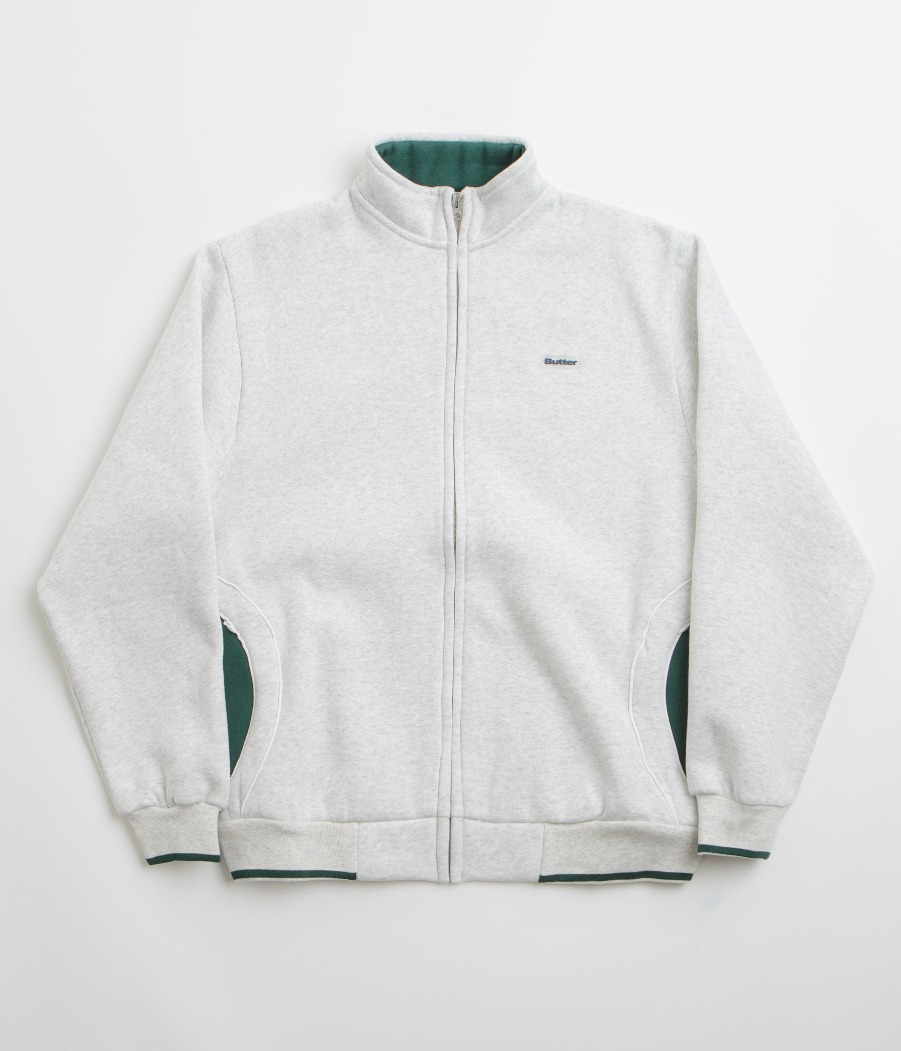 Butter Goods Endurance Zip-Thru Sweatshirt in Ash