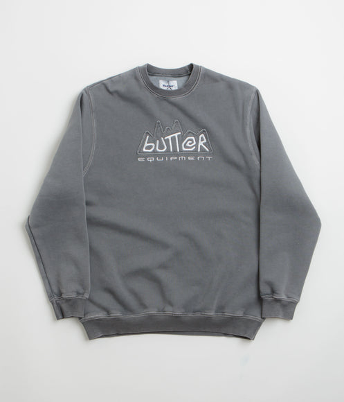 ◆関税込◆【Butter Goods】Equipment Applique Crewneck Butter Goods Equipment Applique Crewneck Sweatshirt - Washed
