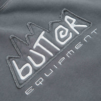 Butter Goods Equipment Applique Crewneck Sweatshirt in Washed Black thumbnail