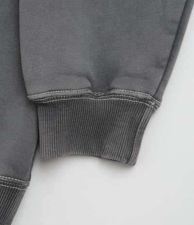 Butter Goods Equipment Applique Crewneck Sweatshirt in Washed Black