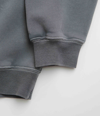 Butter Goods Equipment Applique Crewneck Sweatshirt in Washed Black