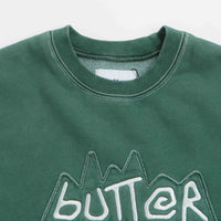 Butter Goods Equipment Applique Crewneck Sweatshirt - Washed Fern thumbnail