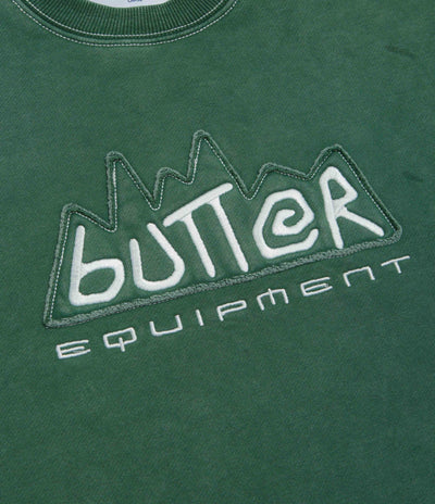 Butter Goods Equipment Applique Crewneck Sweatshirt - Washed Fern