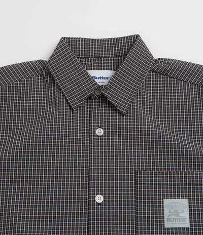 Butter Goods Equipment Short Sleeve Shirt in Black and Grey