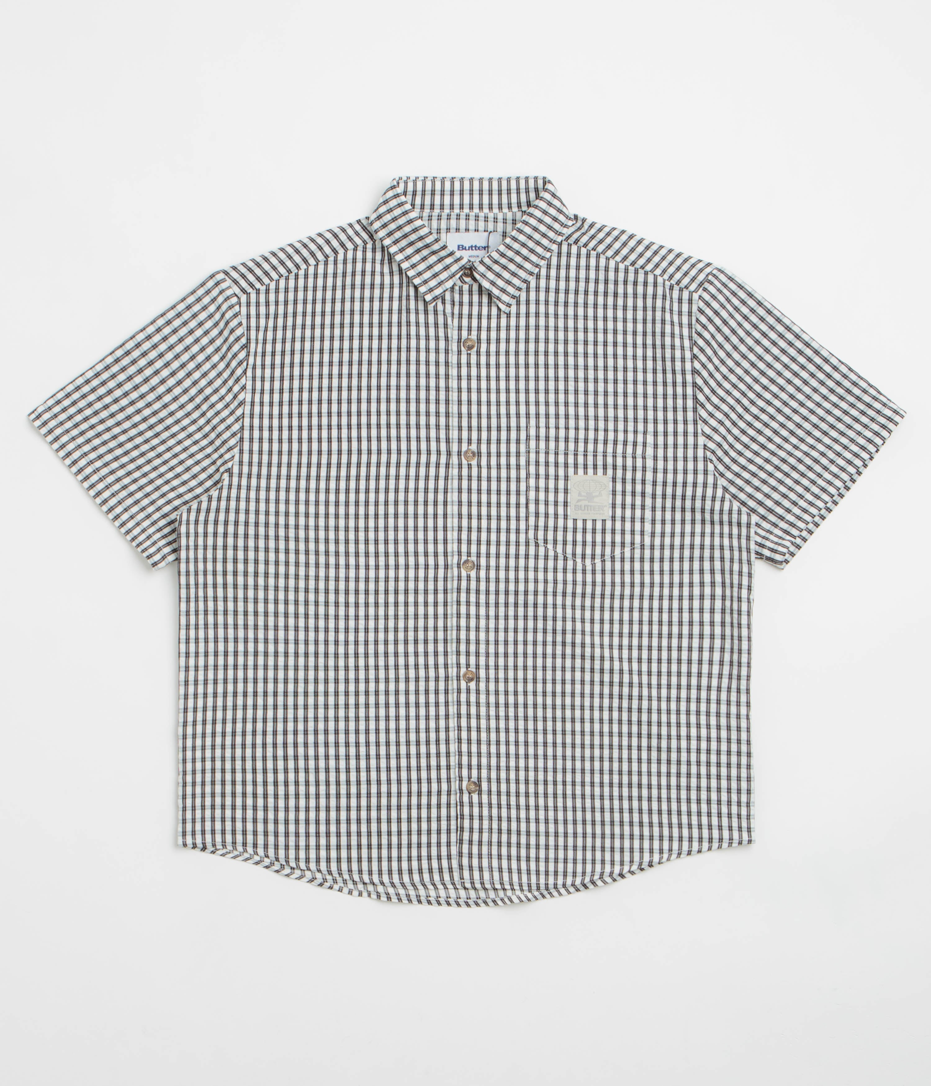 Butter Goods Equipment Short Sleeve Shirt in Black and White