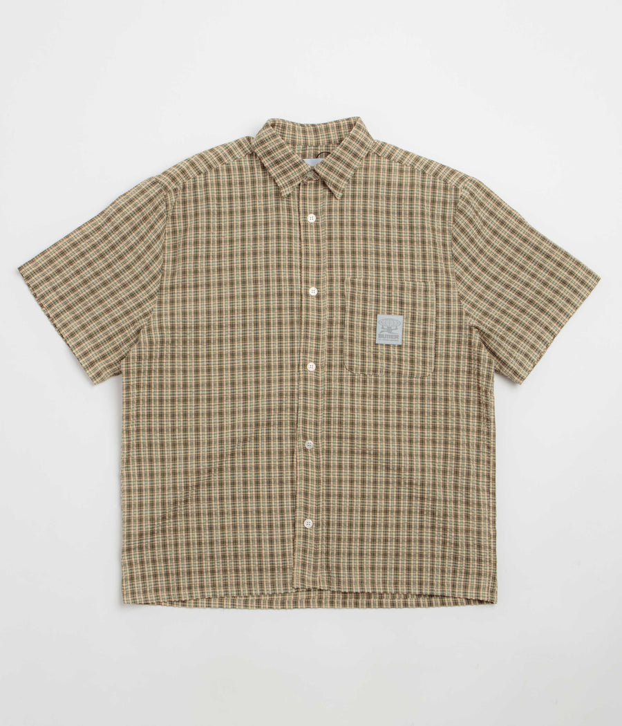 Butter Goods Equipment Short Sleeve Shirt - Moss / Yellow