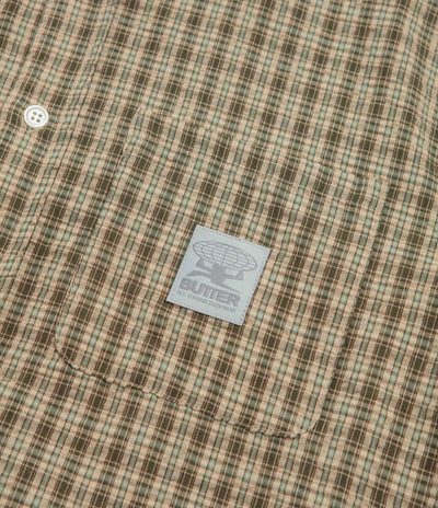 Butter Goods Equipment Short Sleeve Shirt - Moss / Yellow