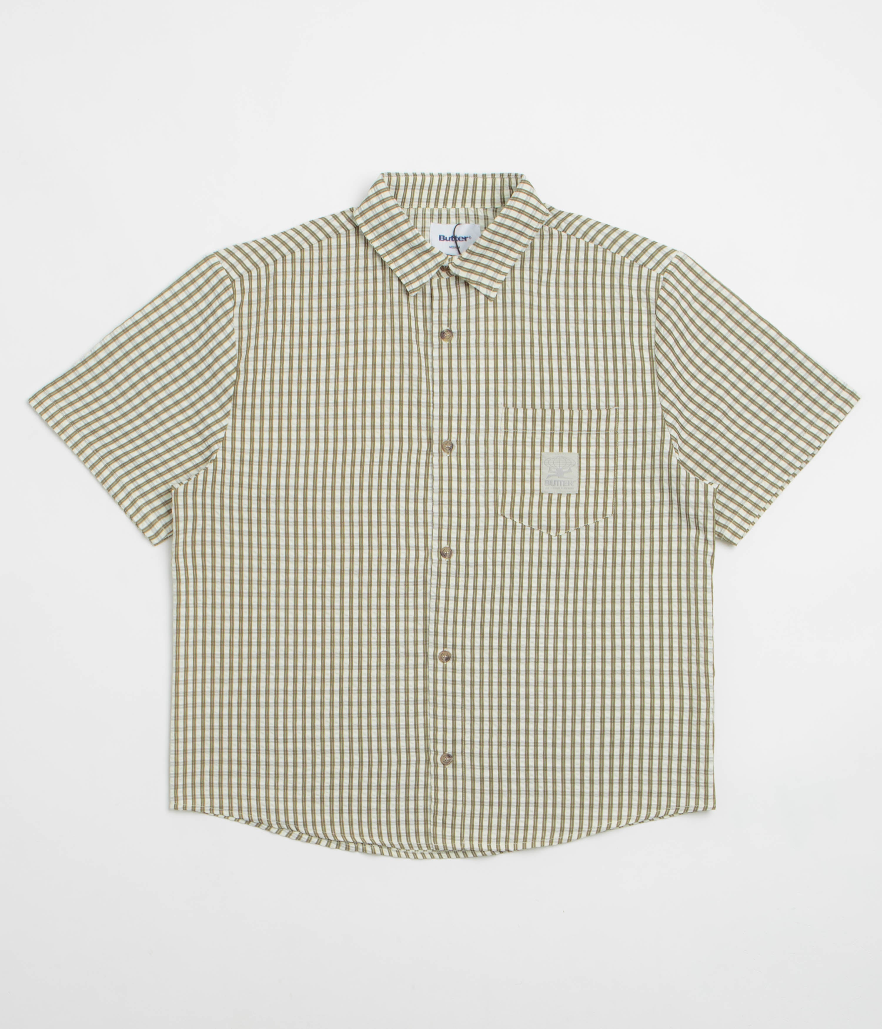 Butter Goods Equipment Short Sleeve Shirt in Olive