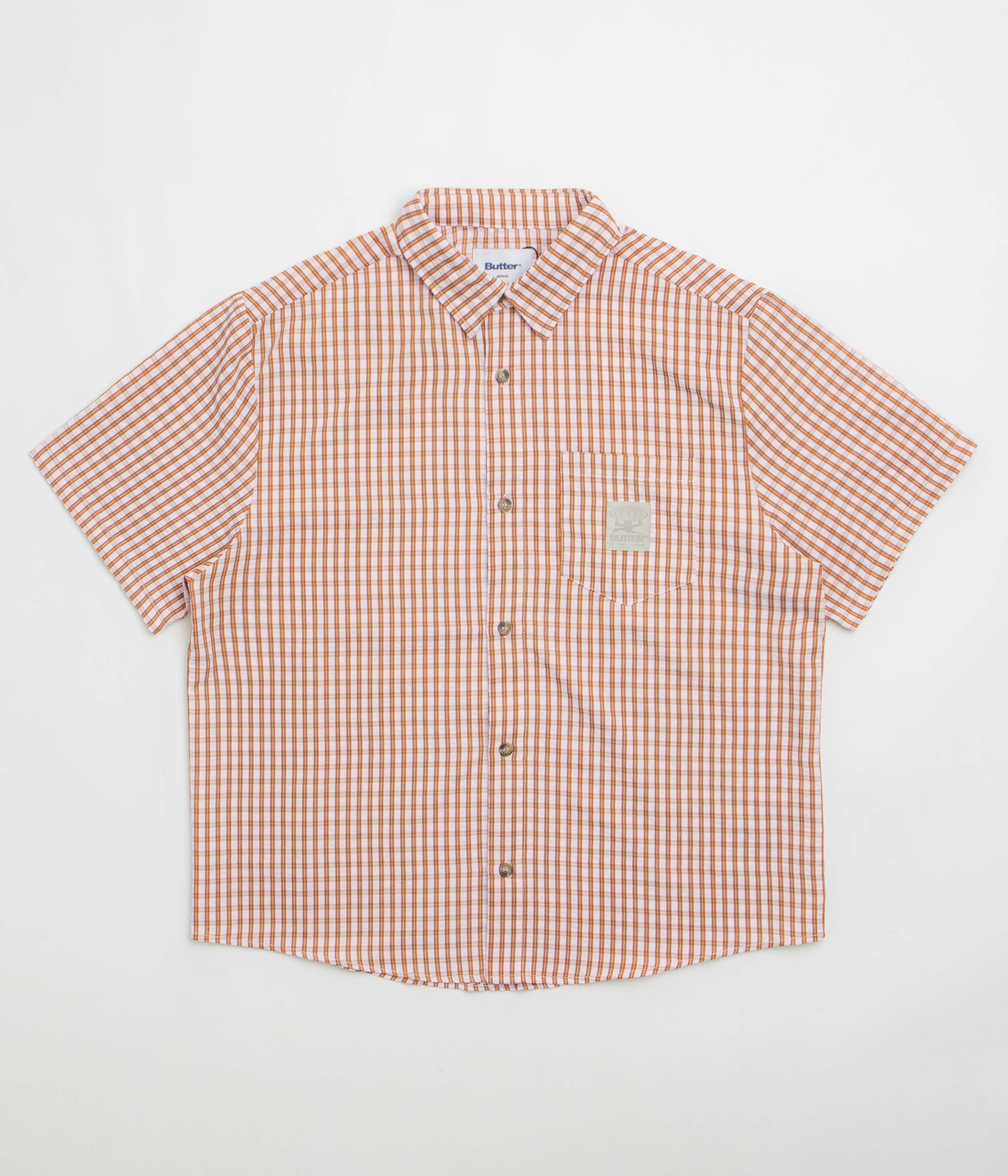 Butter Goods Equipment Short Sleeve Shirt in Pink