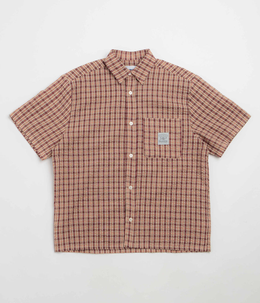 Butter Goods Equipment Short Sleeve Shirt - Red / Yellow