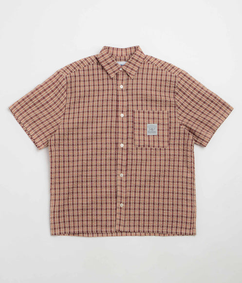 Butter Goods Equipment Short Sleeve Shirt - Red / Yellow