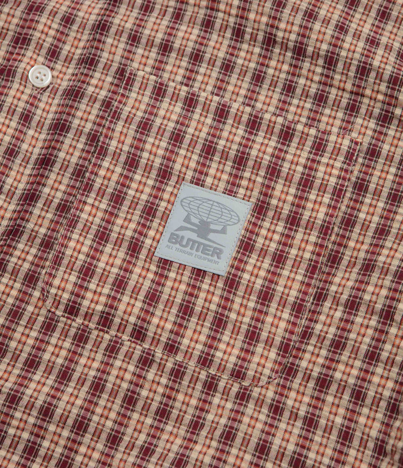 Butter Goods Equipment Short Sleeve Shirt - Red / Yellow, view 8