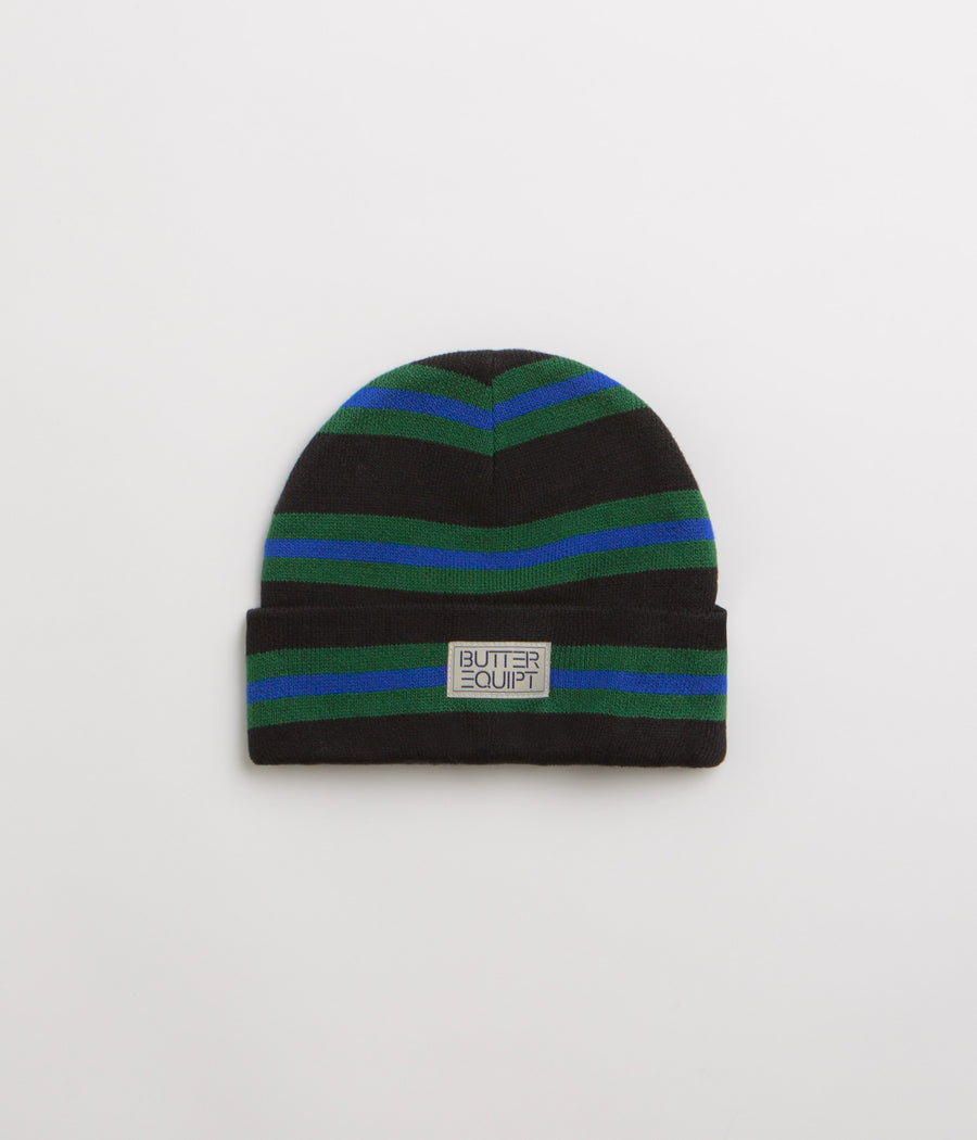 Butter Goods Equipt Beanie in Black and Green