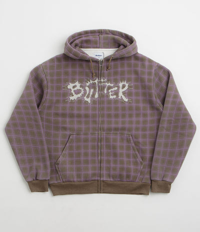 Butter Goods Eruption Zip-Thru Hoodie - Plaid