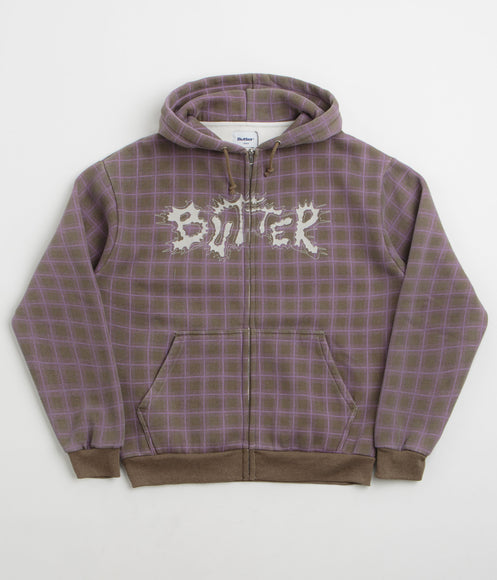 Butter Goods Eruption Zip-Thru Hoodie - Plaid