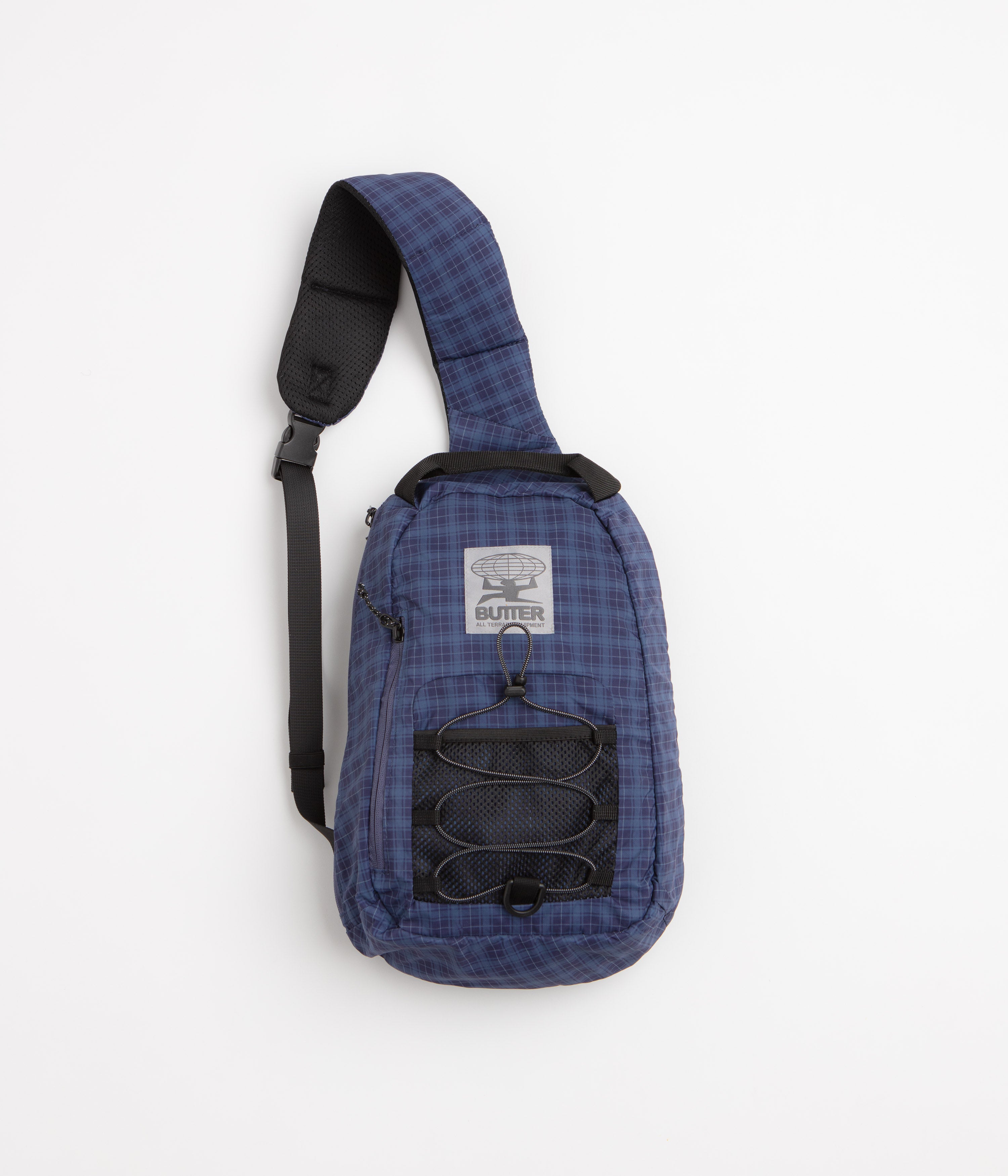 Butter Goods Express Shoulder Bag - Navy Plaid