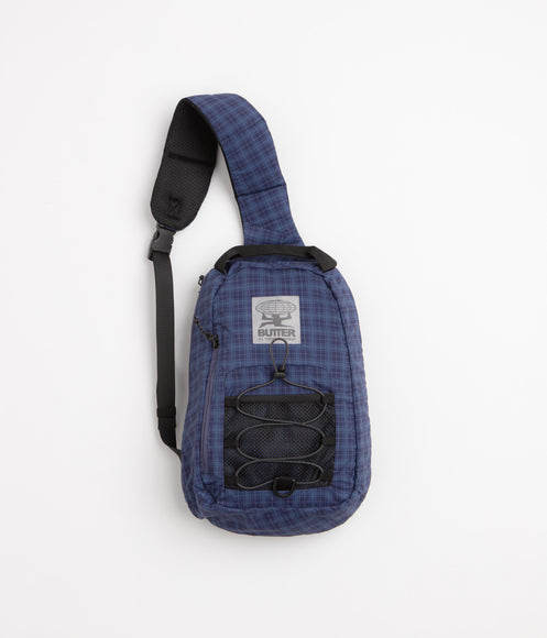 Butter Goods Express Shoulder Bag - Navy Plaid