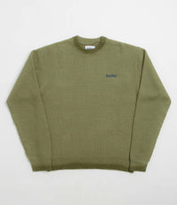 Butter Goods Fade Knit Crewneck Sweatshirt in Algae