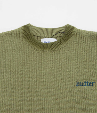 Butter Goods Fade Knit Crewneck Sweatshirt - Algae
