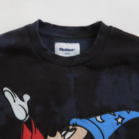 Butter Goods Fantasia Crewneck Sweatshirt in Navy Tie Dye thumbnail