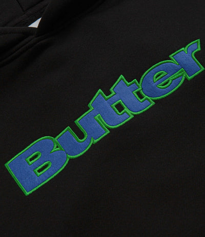 Butter Goods Felt Logo Applique Hoodie in Black