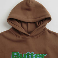 Butter Goods Felt Logo Applique Hoodie in Brown thumbnail