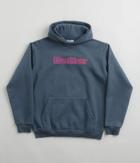 Butter Goods Felt Logo Applique Hoodie in Denim