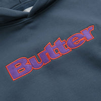 Butter Goods Felt Logo Applique Hoodie in Denim thumbnail