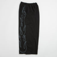 Butter Goods Flame Fleece Pants in Black thumbnail