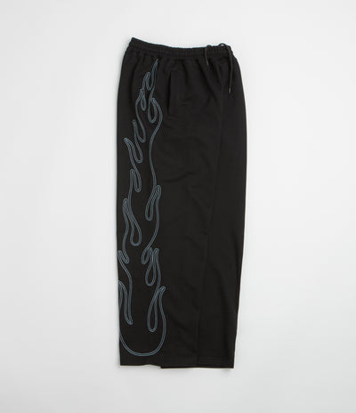 Butter Goods Flame Fleece Pants in Black