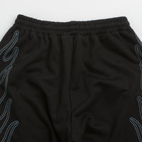 Butter Goods Flame Fleece Pants in Black thumbnail