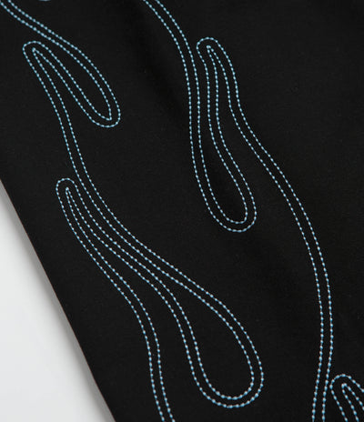 Butter Goods Flame Fleece Pants in Black
