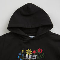 Butter Goods Floral Embroidered Hoodie - Black thumbnail