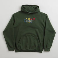 Butter Goods Floral Embroidered Hoodie - Dark Green thumbnail