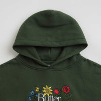 Butter Goods Floral Embroidered Hoodie - Dark Green thumbnail