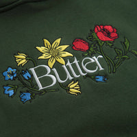 Butter Goods Floral Embroidered Hoodie - Dark Green thumbnail