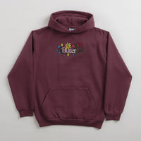 Butter Goods Floral Embroidered hoodie Long - Wine thumbnail