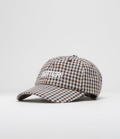 Butter Goods Gingham Cap in Brown and Navy