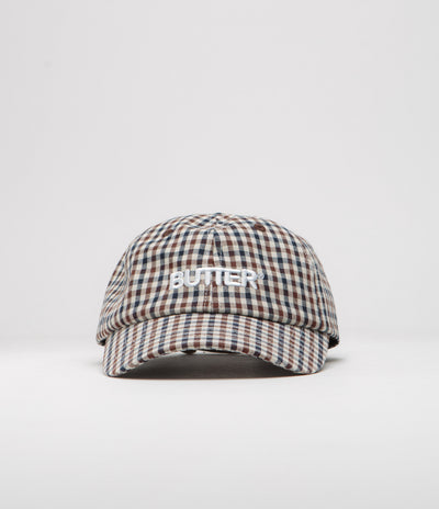 Butter Goods Gingham Cap in Brown and Navy