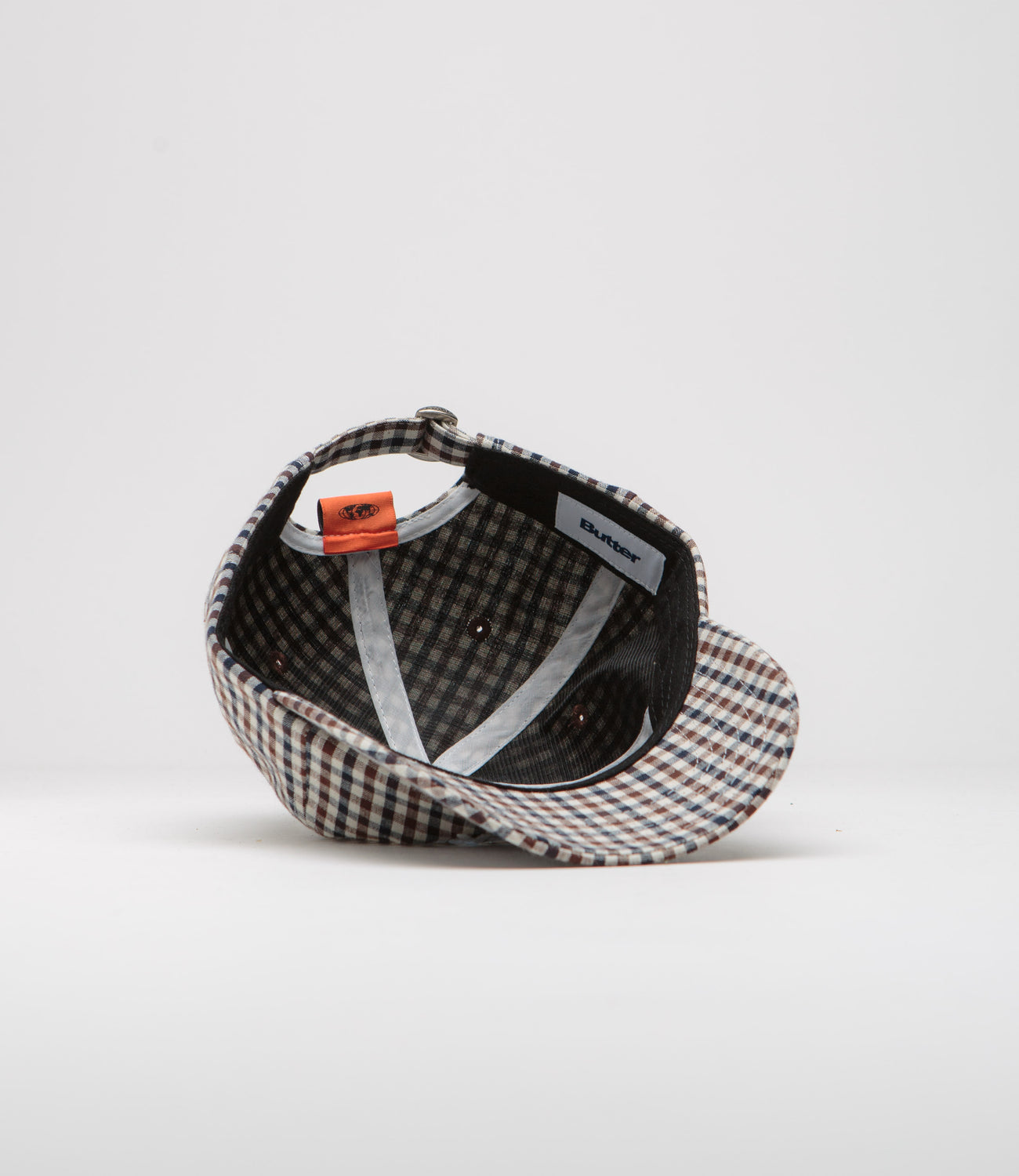 Butter Goods Gingham Cap - Brown / Navy | Flatspot