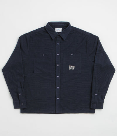 Butter Goods Grid Corduroy Overshirt - Navy