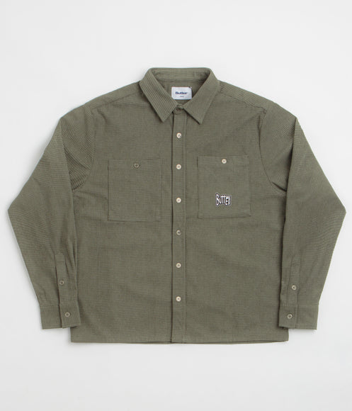 Butter Goods Grid Corduroy Overshirt - Olive