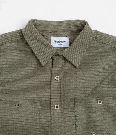 Butter Goods Grid Corduroy Overshirt - Olive