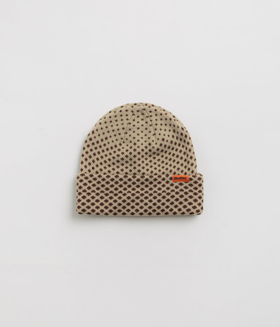 Butter Goods Halftone Cuff Beanie in Brown